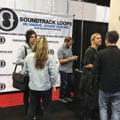 Richie Hawtin Listening to Jasons sale pitch at the Soundtrack Loops Booth