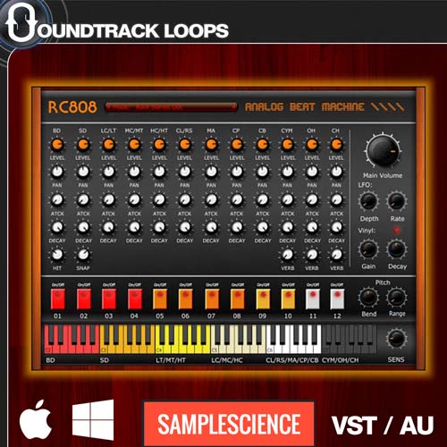 Download 808 Drum Machine VST / AU by Sample Science